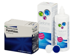 PureVision (6 lēcas) + Gelone Šķīdums 360 ml