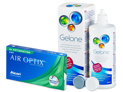 Air Optix for Astigmatism (6 lēcas) + Gelone šķīdums 360 ml