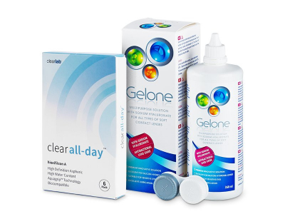 Clear All-Day (6 lēcas) + Gelone Šķīdums 360 ml