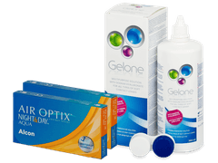 Air Optix Night and Day Aqua (2x3 lēcas) + Gelone Šķīdums 360 ml