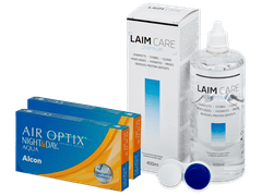 Air Optix Night and Day Aqua (2x3 lēcas) + Laim Care Šķīdums 400 ml