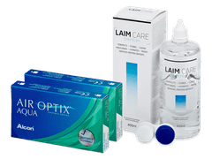 Air Optix Aqua (2x3 lēcas) + Laim Care Šķīdums 400 ml