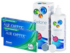 Air Optix for Astigmatism (2x3 lēcas) + Gelone šķīdums 360 ml