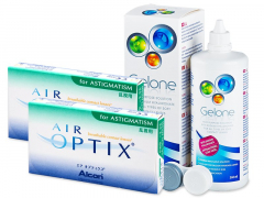 Air Optix for Astigmatism (2x3 lēcas) + Gelone šķīdums 360 ml