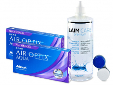 Air Optix Aqua Multifocal (2x3 lēcas) + Laim-Care šķīdums 400ml
