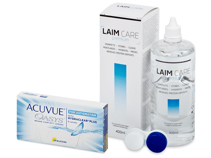 Acuvue Oasys for Astigmatism(6 lēcas) + Laim-Care Šķīdums 400ml