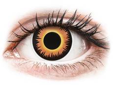 ColourVUE Crazy Lens - Orange Werewolf - bez dioptrijas (2 lēcas)