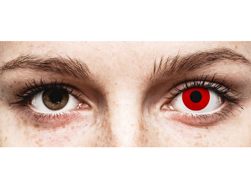 ColourVUE Crazy Lens - Red Devil - bez dioptrijas (2 lēcas)