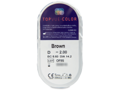 TopVue Color - Brown - ar dioptriju (2 lēcas)