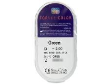 TopVue Color - Green - ar dioptriju (2 lēcas)