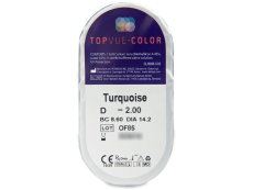TopVue Color - Turquoise - ar dioptriju (2 lēcas)