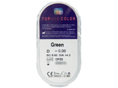 TopVue Color - Green - bez dioptrijas (2 lēcas)