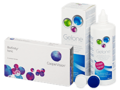 Biofinity Toric (6 lēcas) + Gelone Šķīdums 360 ml