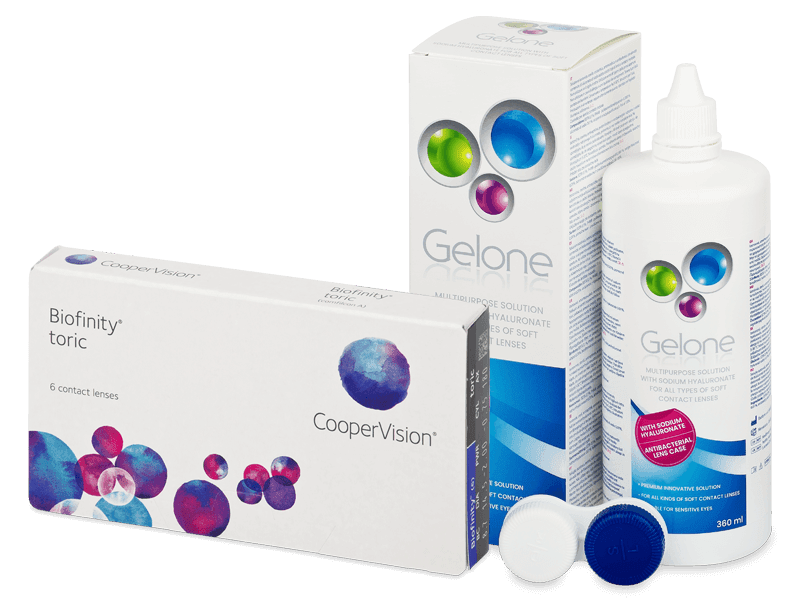 Biofinity Toric (6 lēcas) + Gelone Šķīdums 360 ml