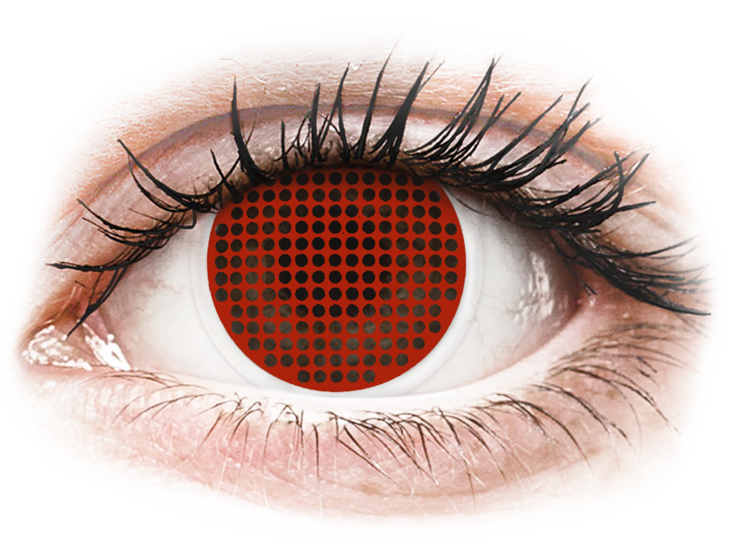 ColourVUE Crazy Lens - Red Screen - bez dioptrijas (2 lēcas)