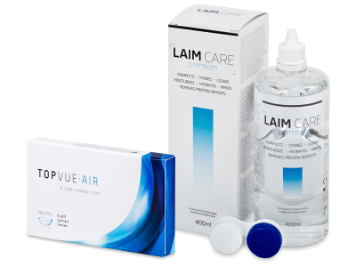 TopVue Air (6 kontaktlēcas) + LAIM-CARE Šķīdums 400 ml