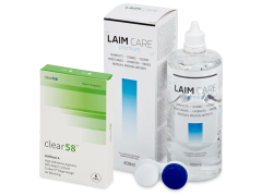 Clear 58 (6 lēcas) + Laim-Care Šķīdums 400 ml
