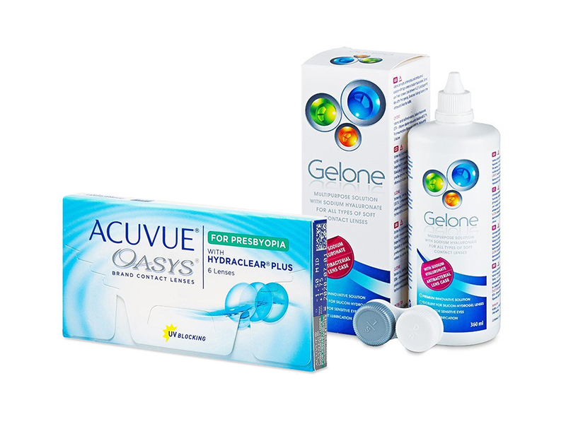 Acuvue Oasys for Presbyopia (6 lēcas) + Gelone Šķīdums 360 ml