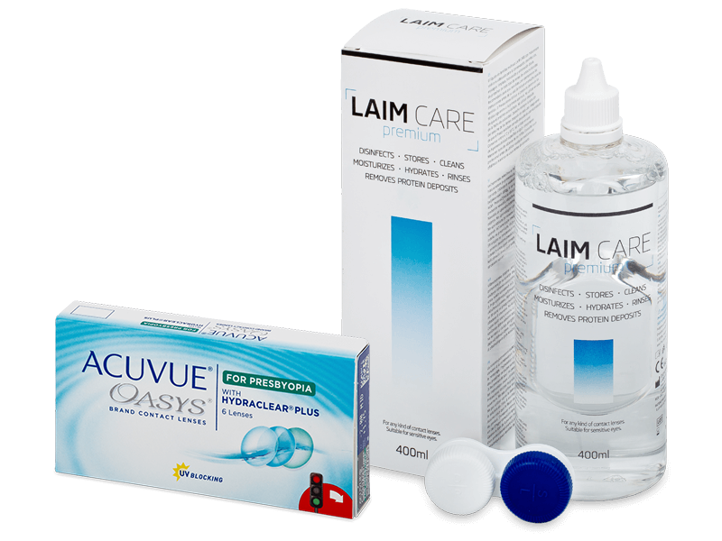Acuvue Oasys for Presbyopia (6 lēcas) + Laim-Care Šķīdums 400 ml