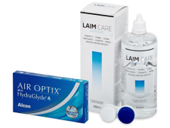 Air Optix plus HydraGlyde (3 lēcas) + Laim-Care Šķīdums 400 ml
