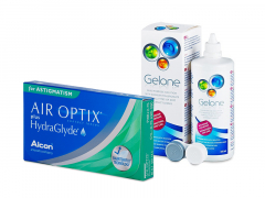 Air Optix plus HydraGlyde for Astigmatism (6 lēcas) + Gelone Šķīdums 360 ml