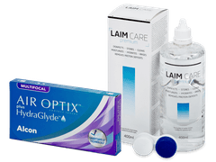 Air Optix plus HydraGlyde Multifocal (6 lēcas) + Laim Care Šķīdums 400 ml