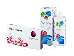 Avaira Vitality (3 lēcas) + Gelone Šķīdums 360 ml