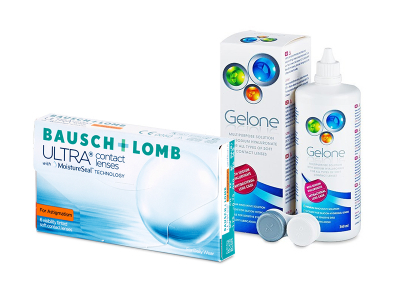Bausch + Lomb ULTRA for Astigmatism (6 lēcas) + Gelone Šķīdums 360 ml