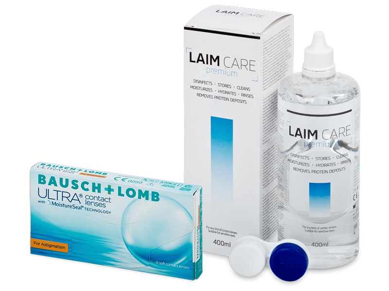 Bausch + Lomb ULTRA for Astigmatism (6 lēcas) + Laim-Care Šķīdums 400 ml
