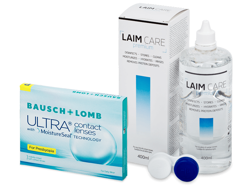 Bausch + Lomb ULTRA for Presbyopia (3 lēcas) + Laim-Care Šķīdums 400 ml