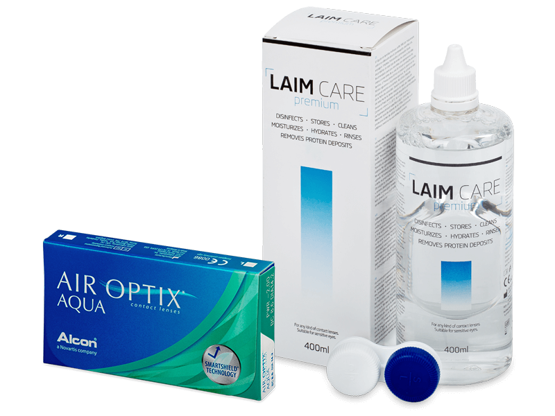 Air Optix Aqua (6 lēcas) + Laim-Care Šķīdums 400 ml