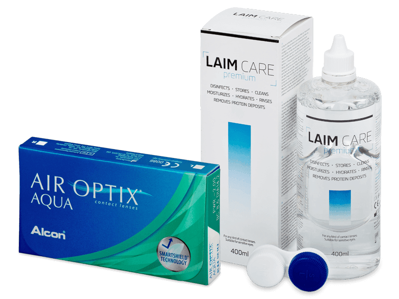 Air Optix Aqua (6 lēcas) + Laim Care Šķīdums 400 ml