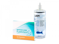 PureVision 2 for Astigmatism (3 lēcas) + Laim-Care Šķīdums 400 ml