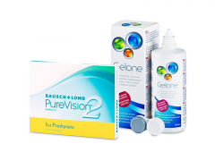 PureVision 2 for Presbyopia (3 lēcas) + Gelone Šķīdums 360 ml