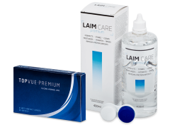 TopVue Premium (6 kontaktlēcas) + LAIM-CARE šķīdums 400 ml