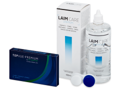 TopVue Premium for Astigmatism (3 kontaktlēcas) + Laim-Care šķīdums 400 ml