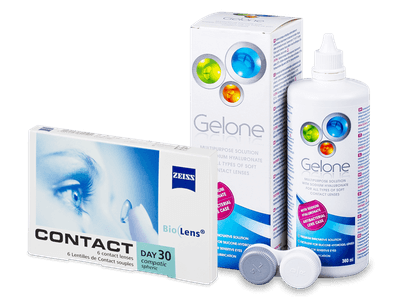 Carl Zeiss Contact Day 30 Compatic (6 lēcas) + Gelone šķīdums 360 ml