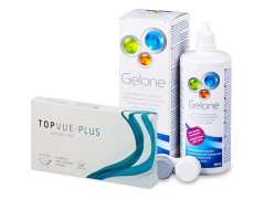 TopVue Monthly Plus (6 kontaktlēcas) + Gelone Šķīdums 360 ml