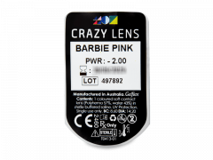 CRAZY LENS - Barbie Pink - dienas ar dioptriju (2 lēcas)