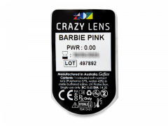 CRAZY LENS - Barbie Pink - dienas bez dioptrijas (2 lēcas)