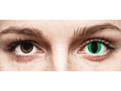CRAZY LENS - Cat Eye Green - dienas bez dioptrijas (2 lēcas)