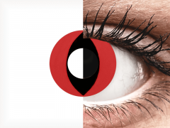 CRAZY LENS - Cat Eye Red - dienas bez dioptrijas (2 lēcas)