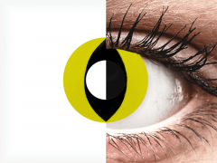 CRAZY LENS - Cat Eye Yellow - dienas bez dioptrijas (2 lēcas)