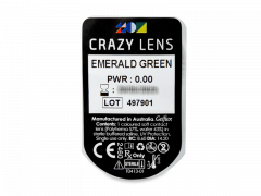 CRAZY LENS - Emerald Green - dienas bez dioptrijas (2 lēcas)