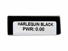 CRAZY LENS - Harlequin Black - dienas bez dioptrijas (2 lēcas)