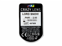 CRAZY LENS - Lord Snow - dienas ar dioptriju (2 lēcas)