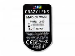 CRAZY LENS - Mad Clown - dienas ar dioptriju (2 lēcas)