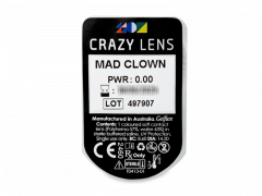 CRAZY LENS - Mad Clown - dienas bez dioptrijas (2 lēcas)