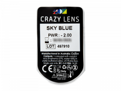 CRAZY LENS - Sky Blue - dienas ar dioptriju (2 lēcas)