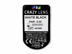 CRAZY LENS - White Black - dienas bez dioptrijas (2 lēcas)